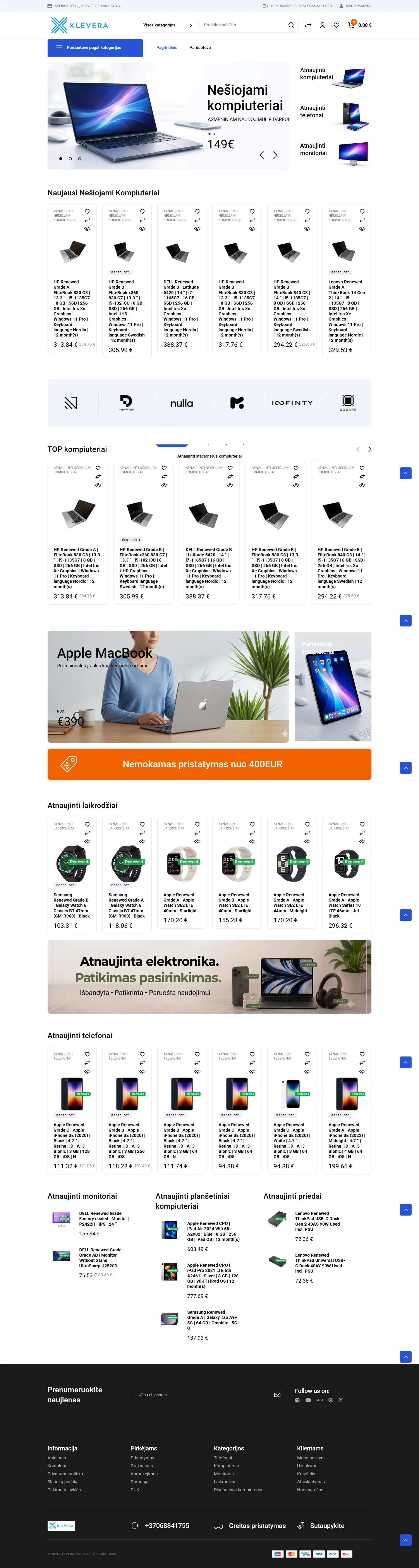 Klevera.lt puslapio nuotrauka