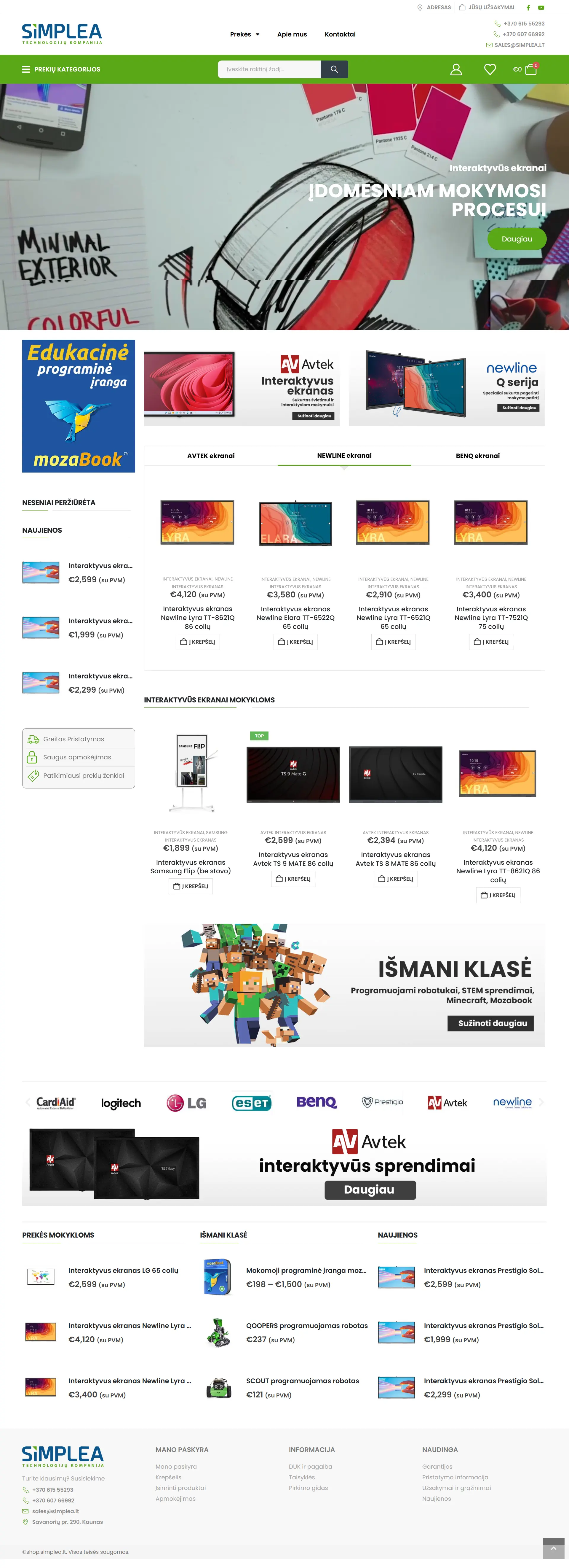 Shop.simplea.lt puslapio nuotrauka